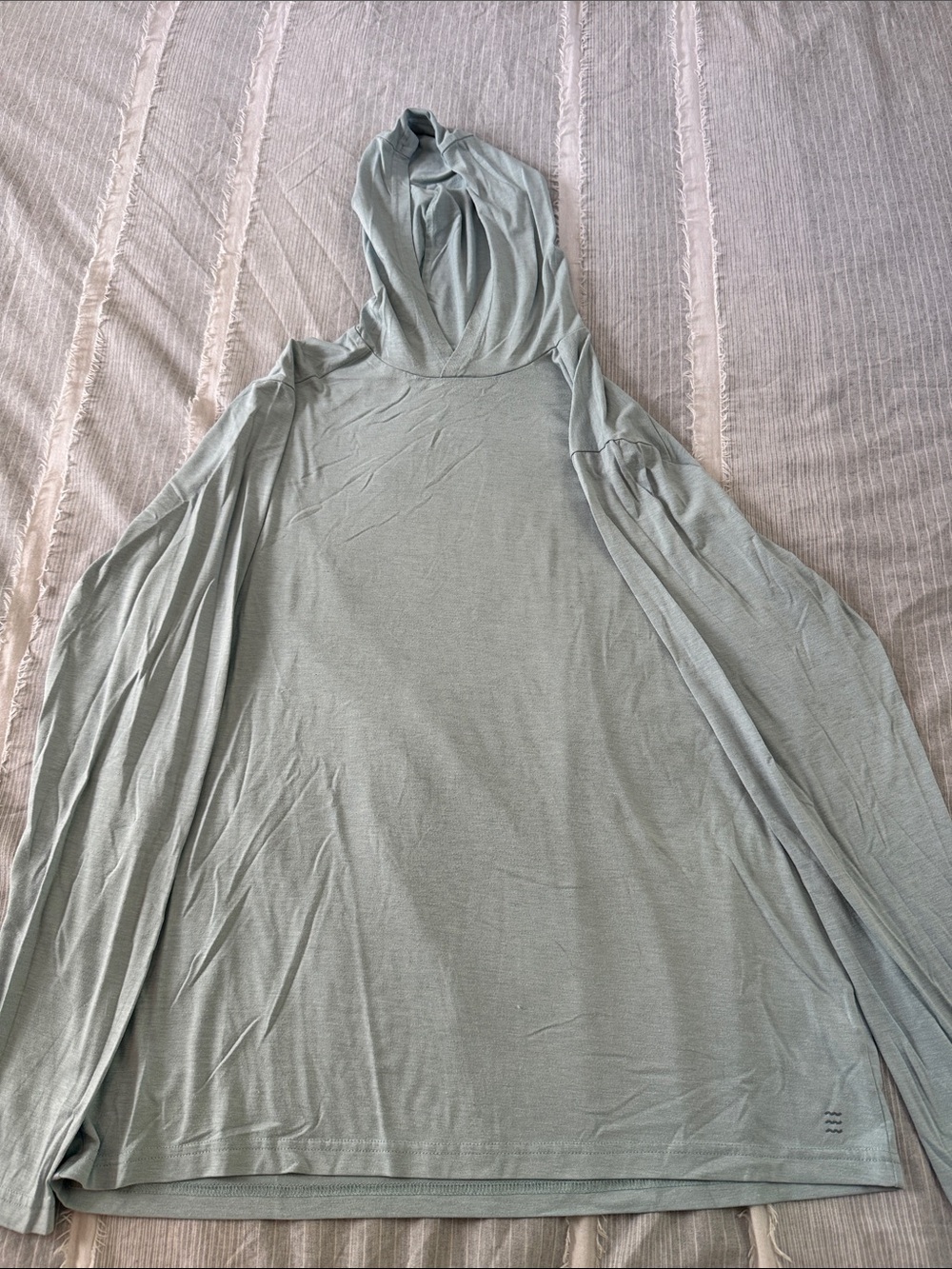 Free Fly Apparel Light Sage Hooded Long-Sleeve Performance Top